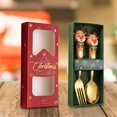 thumbnail image 6 of yotijay 2 Pieces Christmas Spoon and Fork Set Christmas Tableware Flatware with Gift Box Elk, 6 of 9