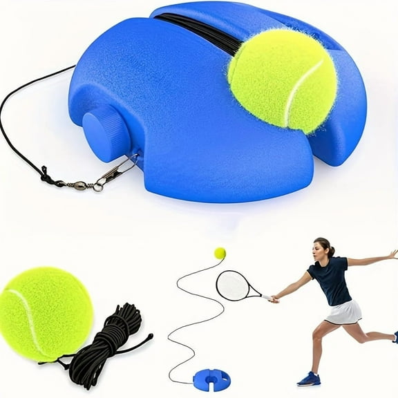 Pro Tennis Training Kit with Rebound Base & Polypropylene Rope - Durable PP Sports Equipment for Adults, Indoor/Outdoor Practice, Men/Women Athletic Gea