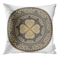 thumbnail image 1 of BSDHOME Silver Shamrock Celtic Shield Decorated with Ancient European Pattern White Clover Pillow Case 18x18 Inches Pillowcase, 1 of 1