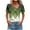 003* Green, variant on bnaln Womens Summer Tops Dressy Caual Blouses for Women V Neck Fashion Printed Tees Comfy Button Down Short Sleeve Pullover Trendy T Shirts Henley Shirts Tunic Tops