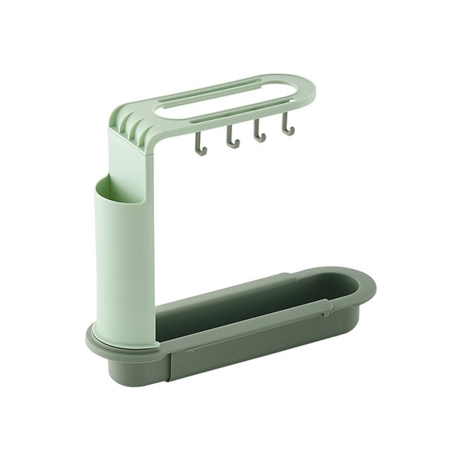 Estante para fregadero de 4 colores, organizador para fregadero de cocina, soporte para esponja de jabón, escurridor para fregadero, cesta de Organizadores de utensilios de cocina verde claro Inteprter HA004215-02B