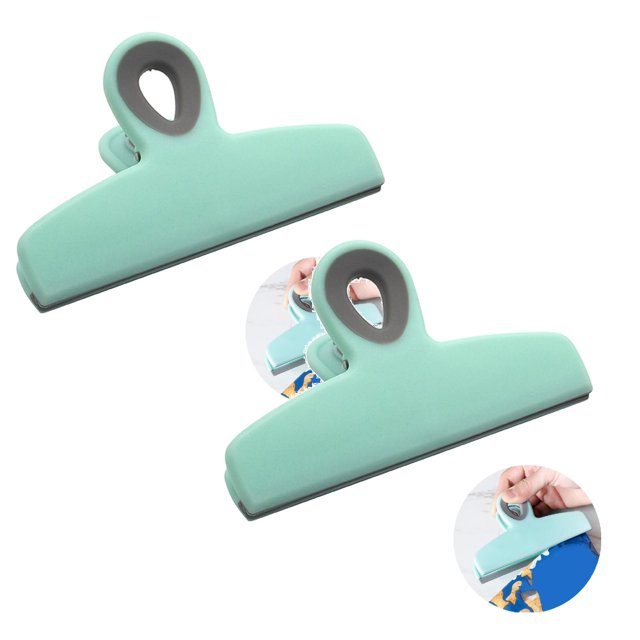 Oleegame 2PC Large Multifunctional Portable Food Packaging Sealing Clip Green
