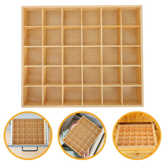 Wooden Multi Compartment Drawer Organizer for Socks Underwear with Construction and Modern