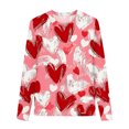 thumbnail image 3 of Blusas y camisas de manga larga con cuello redondo Camisas con estampados de manga larga Cuello redondo lindo Blusas casuales elegantes Ropa Camisas de cuello redondo Niña Top de poliéster, 3 of 4