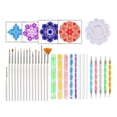 thumbnail image 1 of 33pcs Mandala Dotting Tools Set with Stencils Palette Paint Brush Ball Stylus Pens for Painting Rocks Nails Canvas Coloring Art Drawing, 1 of 8