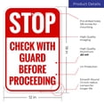 thumbnail image 3 of Stop Check With Guard Before Proceeding Sign,, 3 of 8
