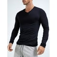 thumbnail image 2 of vastwit Men's Casual Slim Fit Soft Cotton Long Sleeve Lightweight Thermal V-Neck T-Shirt Black M, 2 of 3