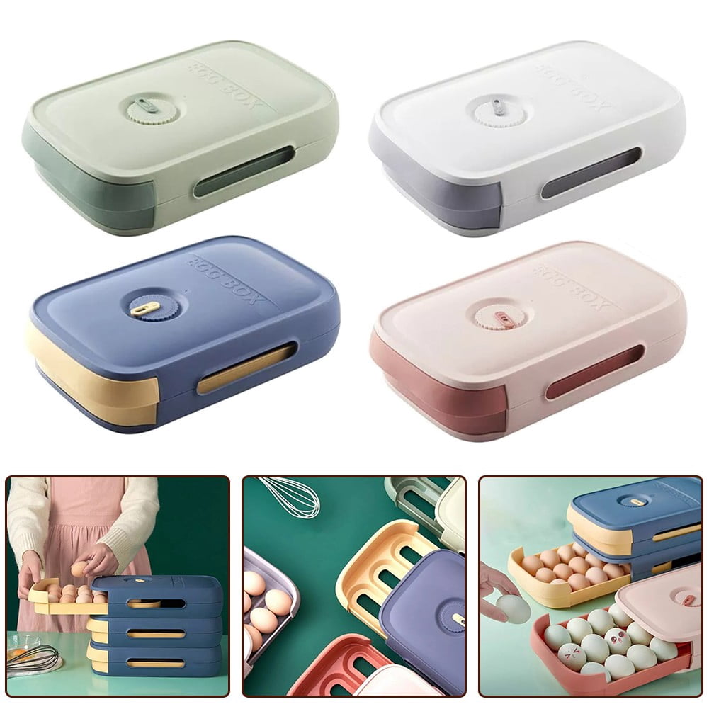 Egg Storage Box Drawer Kitchen Refrigerator Egg Container Box Kitchen Supplies