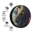 thumbnail image 4 of Gukieu Colorful Ink Cute Horse Print Car Tire Cover, Adjustable Waterproof and Dustproof Tire Protection Cover, Suitable for SUV, Truck, Van-16 inch, 4 of 6