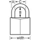 thumbnail image 2 of Candado Master Lock 130D de latón macizo, 3 cm, 2 of 6