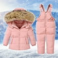 thumbnail image 2 of Honeeladyy Girls Boys 2-Piece Padded Ski Suit,Kids Winter Windproof Waterproof Outdoor Sport Warm Snow Pants and Jacket #Ce-Birthday Gifts, 2 of 9