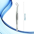 thumbnail image 3 of SMI 16 cm Stainless Steel Tweezers Curved Serrated Tip Watchmaking and Jewlery Tweezers Multipurpose Tweezers for Art & Craft DIY, 3 of 6