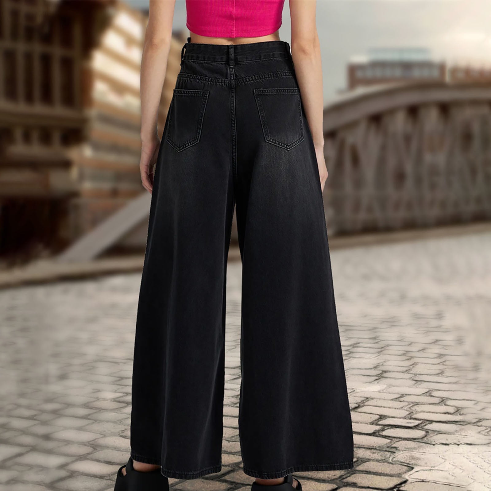 Baggy Wide Leg Jeans for Women Trendy High Waisted Vintage