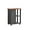 Grey-Oak, variant on Hodedah 23.6" Wide Open Shelves and Cabinet Space Kitchen Cart in Grey-Oak