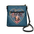 thumbnail image 2 of Kuiaobaty Dachshund Print Crossbody Bag for Women, Plaid Print PU Leather Shoulder Bag Tote with Adjustable Strap, Waterproof Sturdy Messenger Handbag for Travel & Work, Blue, 2 of 7