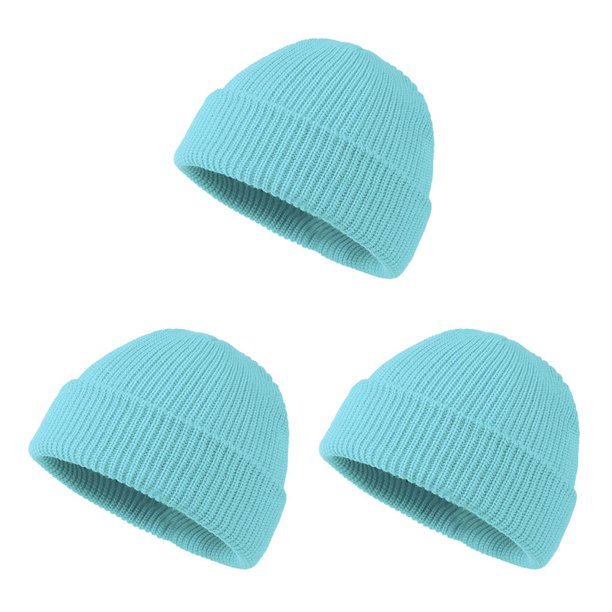Jumpingount Sombreros para mujer Sombrero simple Accesorio de ropa Sombrero de moda Sombrero de punto grueso cómodo para al aire libre Gris oscuro Gris oscuro 3piezas Jumpingount CBP225337