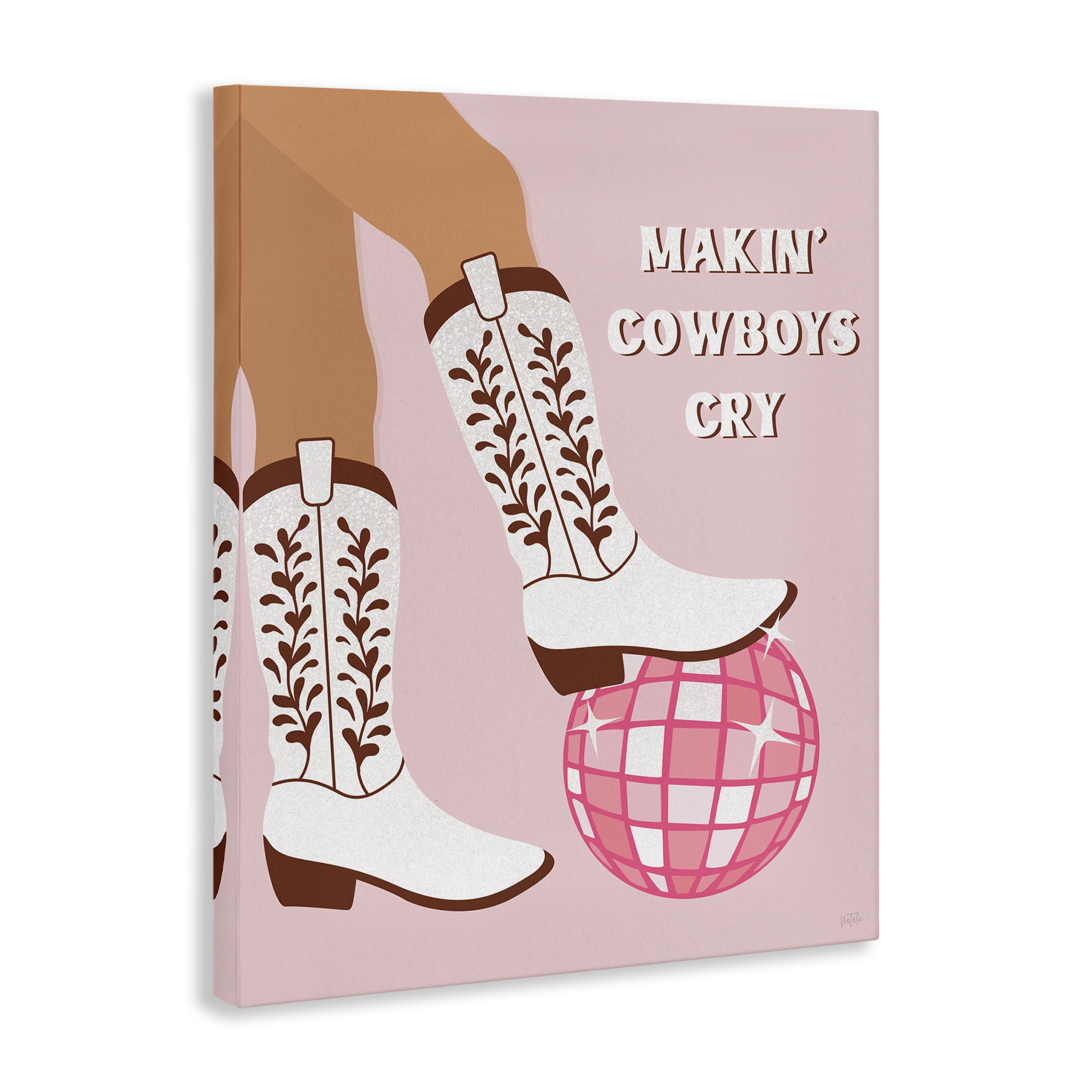 Stupell Industries Makin' Cowboys Cry Fashion Painting Wrapped Canvas Art Print Wall Art, 30 x 40