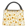 thumbnail image 1 of Fotbe Brown Leaf Sunflower Bolsa Térmica Portátil con Estampado, Bolsa de Entrega de Alimentos Aislada, Bolsa Reutilizable de Gran Capacidad para Comidas y Supermercado, 1 of 6