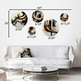 thumbnail image 4 of DESIGN ART Designart "Black And Gold Wave " Modern Geometric Metal Wall Art Decor Set Of 5, 4 of 5
