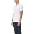 thumbnail image 3 of Lacoste Mens V-neck Pima Cotton Jersey T-shirt White TH6710 001, 3 of 4