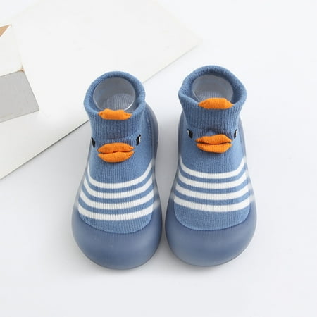 

Toddler Slipper Socks Non Slip Floor Toddler Walking Shoes Indoor Warm Knit Soft Sole Rubber Cotton Toddler Shoes Infant Shoes for Boys Girls 12-18 Months