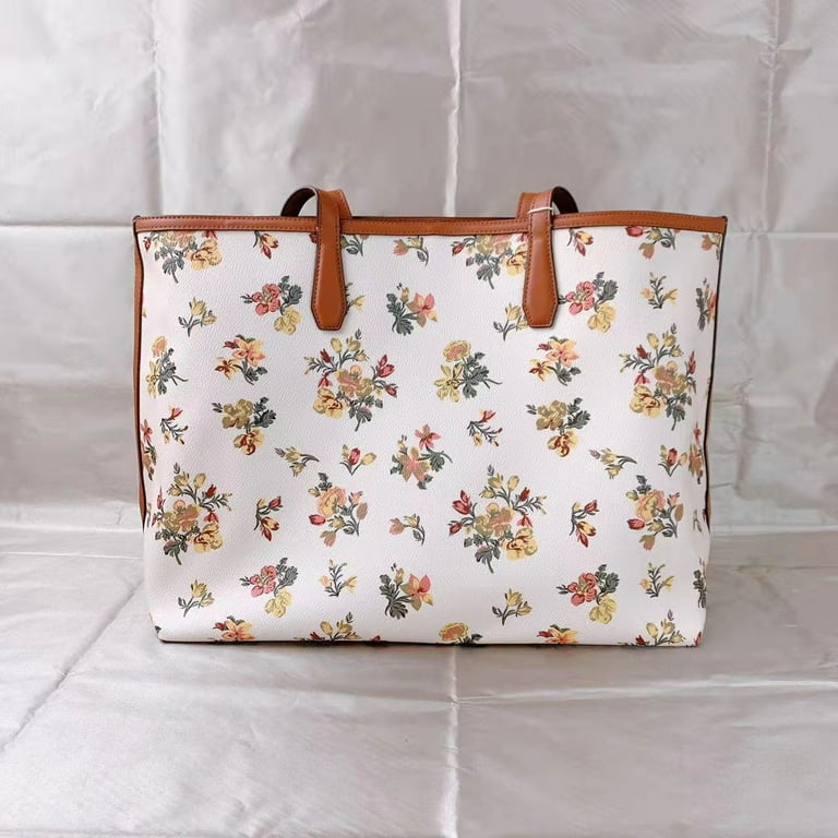 Tory Burch Women's Casual Kerrington Tote, Rose Floral - Walmart.com
