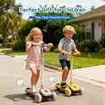thumbnail image 6 of Track Seven Kids Ride On 3-Wheel Scooter W/Buildable Blocks, PU Flashing Wheels, 5-Position Height Adjustable, Folding Kick Scooter for Kids Aged 3+, Purple, 6 of 9