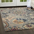 thumbnail image 2 of Home Dynamix Tremont Lincoln Bohemian Floral Area Rug, Grey/Red, 7'10" Round, 2 of 5