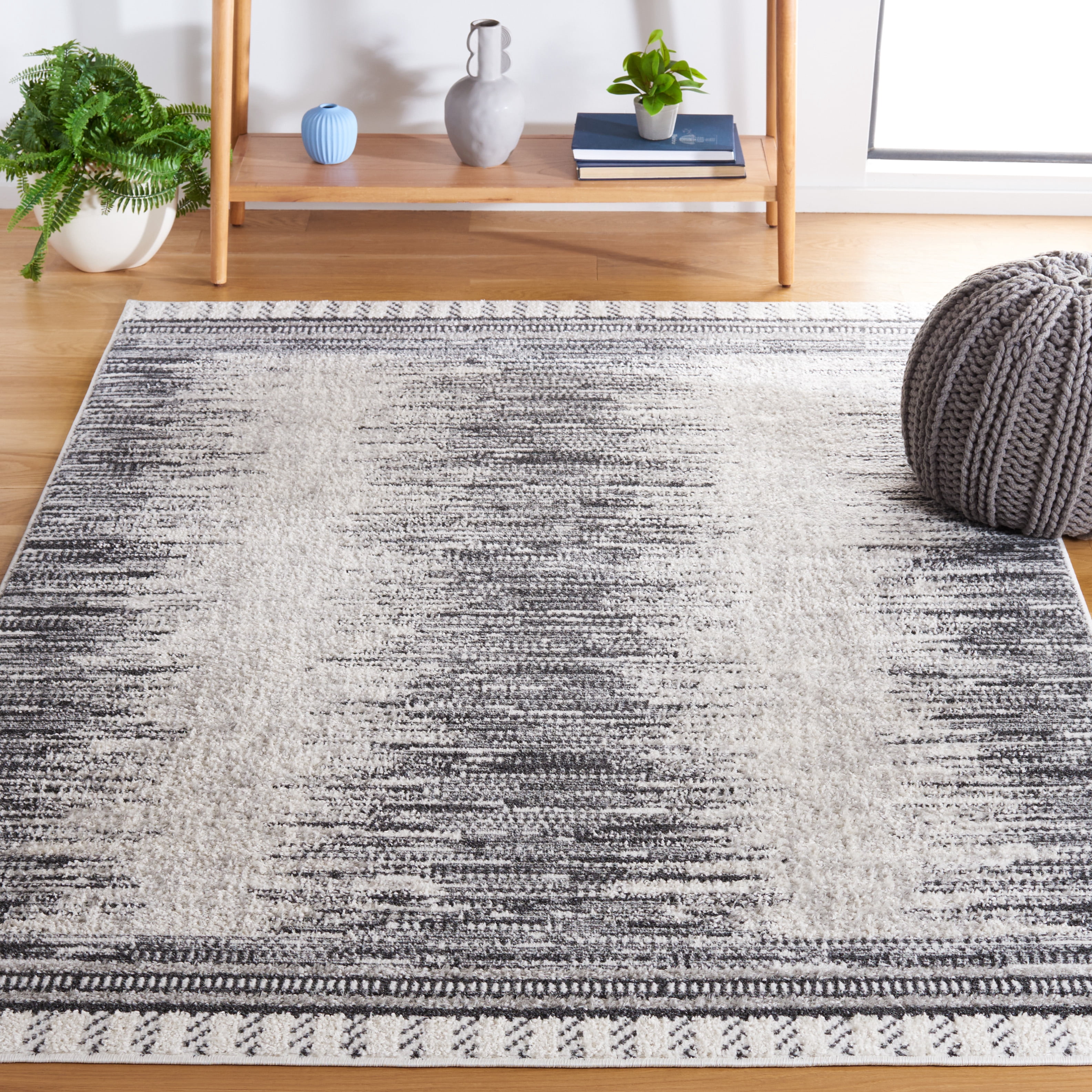 SAFAVIEH Alamo Keila Abstract Area Rug, Grey/Charcoal, 8' x 10'