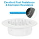 thumbnail image 4 of Cubierta de ventilación redonda de 4" Uxcell, rejilla de acero inoxidable con louver para ductos de ventilación, blanca, 4 of 6