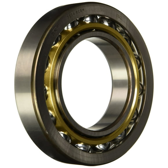 SKF 7219 BECBM Light Series Angular Contact Ball Bearing, Universal Mounting, ABEC 1 Precision, 40° Contact Angle, Open, Brass Cage, Normal Clearance