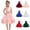A355 Pink, variant on Girls Elegant Beaded Neckline Satin Party Dress Sleeveless Layered Tulle Formal Pageant Gown Bow Knot Wedding Guest Birthday Princess Evening Performance Dresses