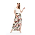 thumbnail image 5 of Lady High Slit Wide Leg Pants in Tropical Pink Line Floral, 5 of 5