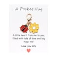 thumbnail image 2 of Butterfly Daisy Keychain, Pocket Hug Cute Charms Butterfly Daisy Themed Keychain, Heartwarming Blessing Pendant with Pocket Hug Card, Cute Backpack Purse Key Ring Gift for Women, Teachers & Mentors, 2 of 4
