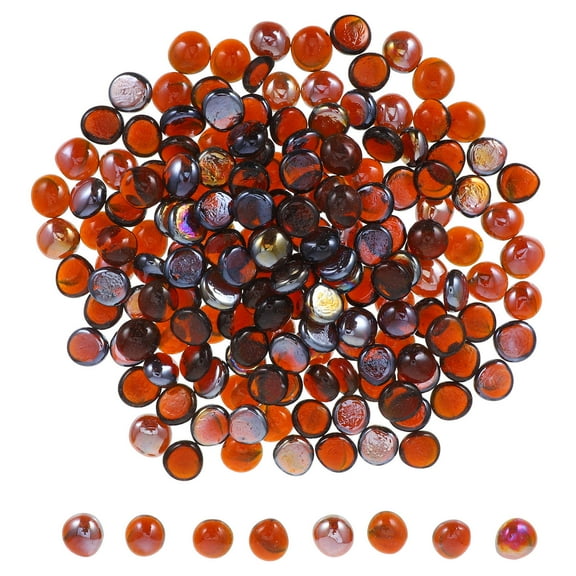 GOOHOCHY Brown Landscape Glass for Fire Pits Fish Tanks and Flowerpot Decor 1 Bag of 10 Ounces