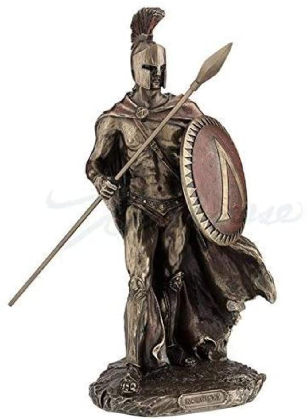 Leonidas Spartan King With Spear Shield Statue Leonidas Spartan King With Spear Sculpture By Brand Veronese Walmart Com Walmart Com