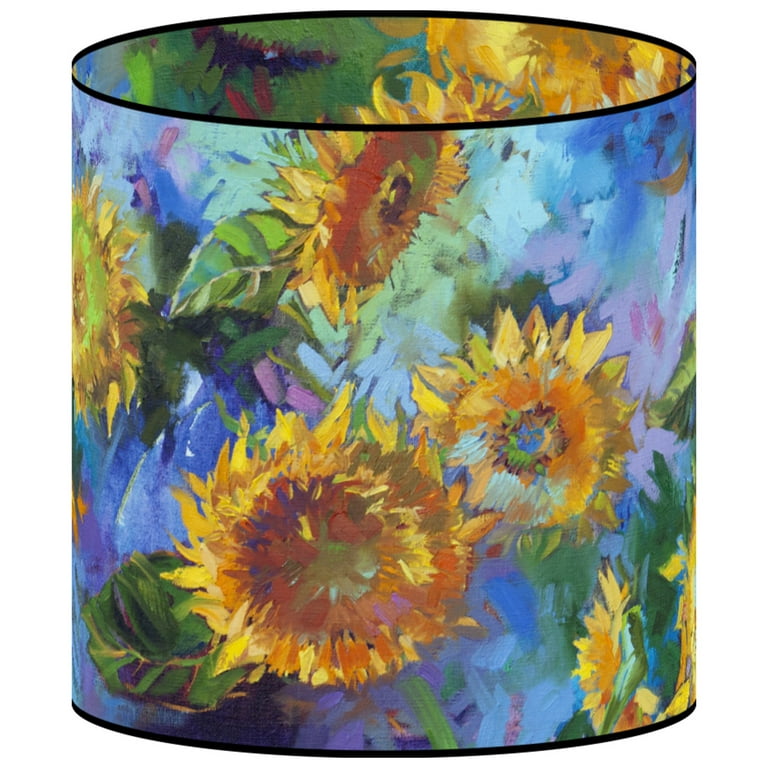 LampPix 10.00" Table Lamp Shade - Sunflower Collage Custom Printed Canvas Desk Lampshade with Acrylic Spider Fitting by (LP-173) - Walmart.com