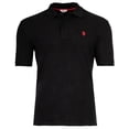 thumbnail image 1 of U.S. POLO ASSN. Polo de hombre - Piquet, logotipo bordado, algodón elástico Negro L (Large), 1 of 3