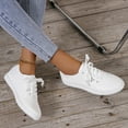 thumbnail image 3 of Oyedens White Canvas Shoes for Women Casual Low Top Fashion Sneakers Walking Flats Tennis Shoes Girls, 3 of 7
