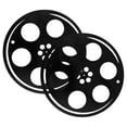thumbnail image 6 of 2pcs Metal Film Reel Wall Decor Vintage Style Movie Theater Wall Art Pendant Antique Metal Film Reel Wall Sign Decoration, 6 of 8