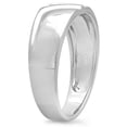 thumbnail image 2 of Dazzlingrock Collection 0.12 Carat (ctw) 10K Round White Diamond Men's 3 Stone Wedding Anniversary Band, White Gold, Size 8, 2 of 3