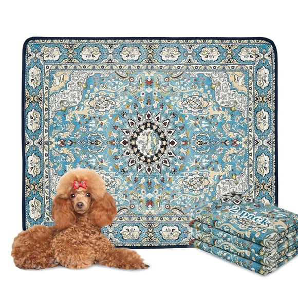 Paquete de 2 almohadillas para orinar lavables para perros, 36 x 41 cm, superabsorbentes