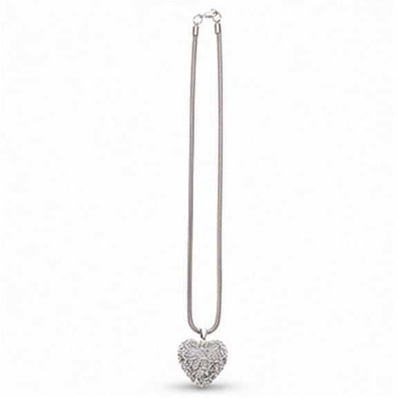 Alasum 1Pc Plated Silver Hanging Adornment for Auto Rear View Mirror with Rhinestone Heart Design for Car