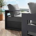 thumbnail image 6 of Modway Tahoe Outdoor Patio Powder-Coated Aluminum 2-Piece Armchair Set in Gray Charcoal, 6 of 7
