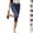 14# Blue, variant on Women's Polka Dots Dressy Capri Pants Fold Over Leggings Knee Length Slit Skinny Trousers （Dark Gray,XL)