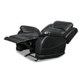 thumbnail image 3 of Leatherette Power Glider Recliner with Tufted Backrest, Black- Saltoro Sherpi, 3 of 5