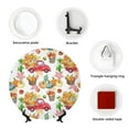 thumbnail image 4 of Yiaed Autumn Harvest Truck Print Bone China Decorative Plate Ceramic Dinner Plates Art Crafts with Display Stand-10in, 4 of 6