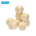 thumbnail image 3 of Uxcell 20mm Blank Wooden Dice, 100 Pack Unfinished Wooden Blocks 6 Sided Wood Cube Square Wood Blocks, 3 of 6