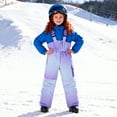 thumbnail image 7 of CPNG Kid's Boys Girls Snow Bib Pants Winter Windproof Ski Pants Outdoor Thickened Insulated Warm Snow Ski Bib Overalls(Light Violet,13-14 Years), 7 of 7