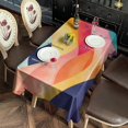 thumbnail image 2 of Colorful Tie Dye Mountain Pattern Rectangle Tablecloth 60"x102",Waterproof Polyester Rectangle Table Cloth, Wipeable Spillproof Polyester Tablecloth for Dining, Camping, Indoor and Outdoor, 2 of 6